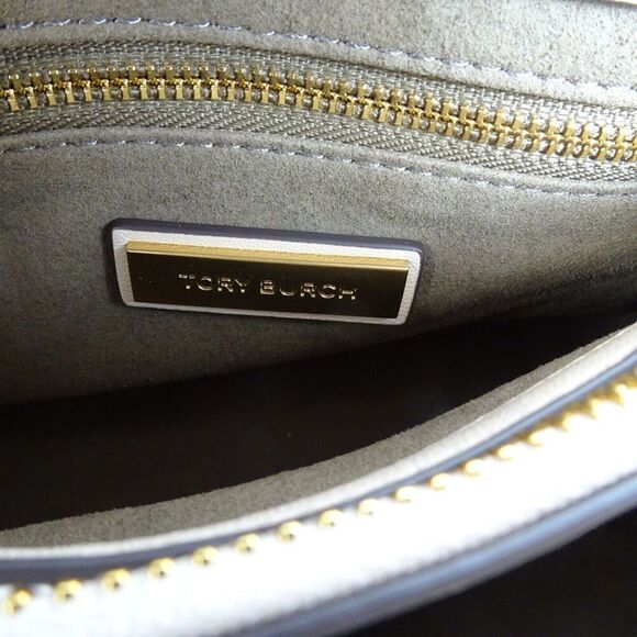 TORY BURCH Kira Leather Bag Crossbody Top Handle Satchel BRIE Purse NWT $648 - Picture 9 of 12